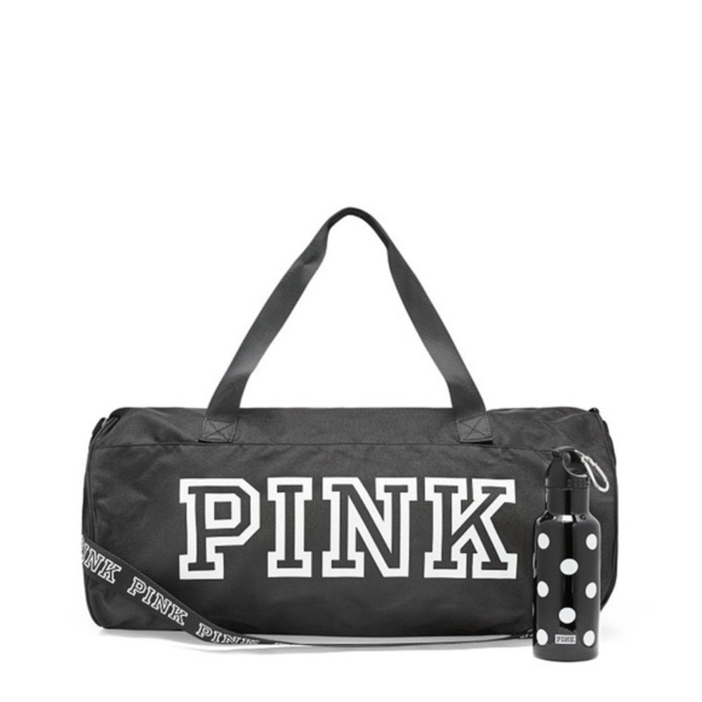 NWT vs pink duffle bag & water bottle